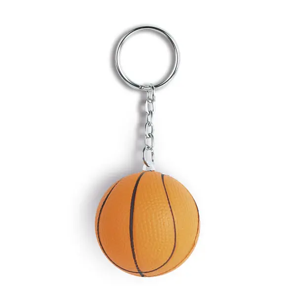 Portachiavi antistress a forma di palla da basket - Immagine 1