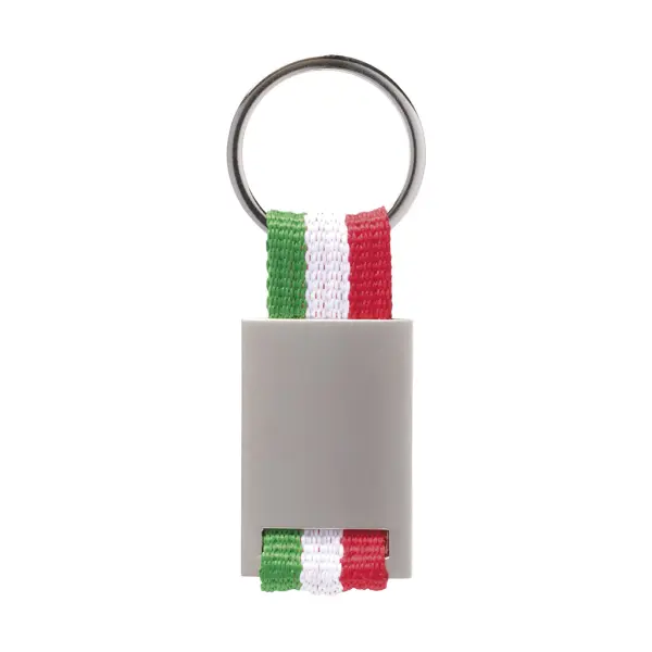 Portachiavi con bandiera italiana in metallo QUASIMODO - Immagine 1