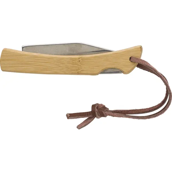 Coltello pieghevole in acciaio inox e bamboo Beckett - Immagine 3