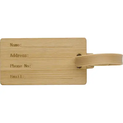 Portanome per bagaglio in bamboo Shawn - Immagine 3