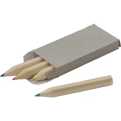 Set 4 mini matite in legno personalizzabili Kai - Immagine 1