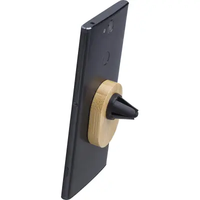 Supporto auto per smartphone in bamboo Larry