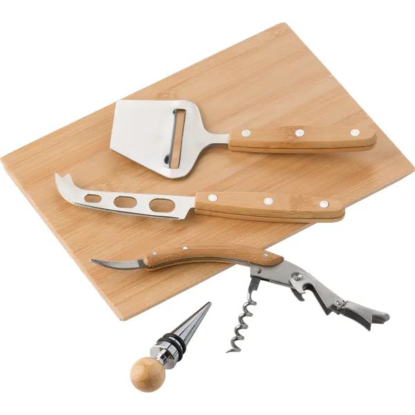Set vino & formaggio in bamboo Patrick - Immagine 3