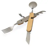 Set di posate multifunzionali in bamboo Ainsley