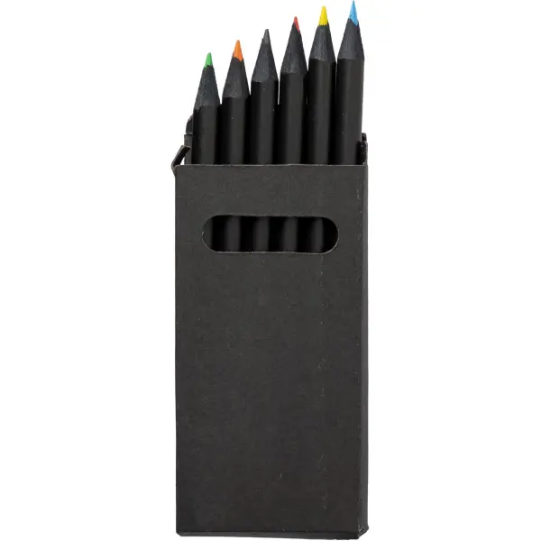 Set 6 matite colorate in legno con rifiniture in - Immagine 1