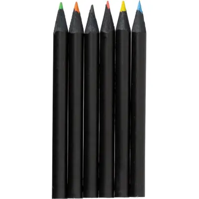 Set 6 matite colorate in legno con rifiniture in - Immagine 2