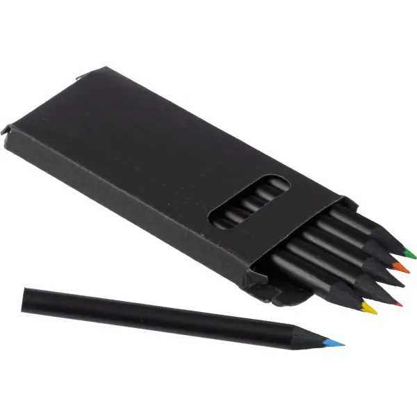 Set 6 matite colorate in legno con rifiniture in - Immagine 4