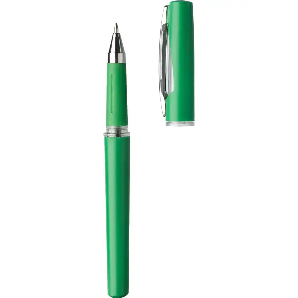 Penna roller in ABS con refill gel nero Karin - Immagine 4