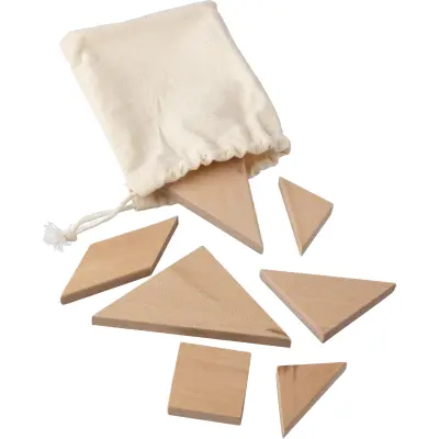 Puzzle tangram in legno naturale Ulrike - Immagine 1
