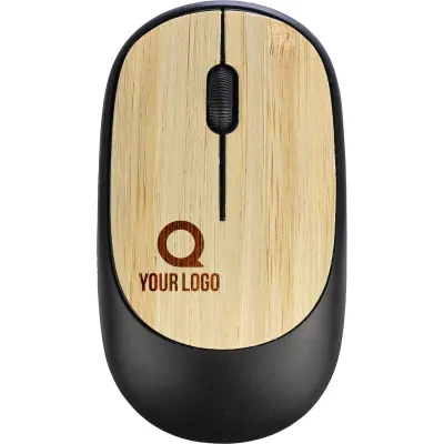 Mouse wireless EILEEN in ABS con bambù personalizzato - Immagine 2
