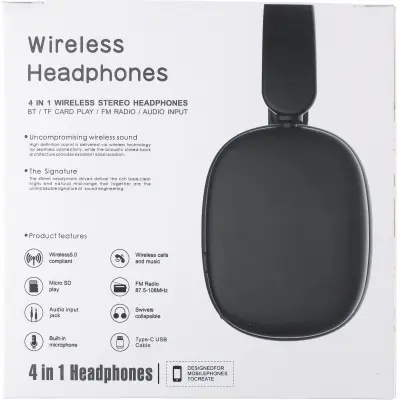 Cuffie wireless JANICE in ABS con stampa logo - Immagine 11