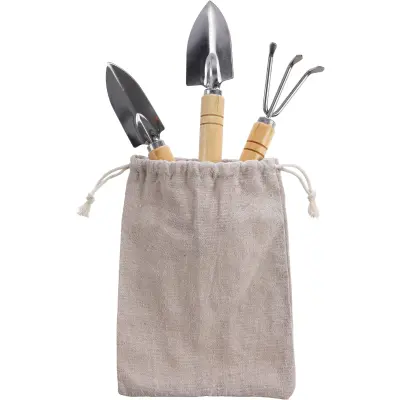 Set attrezzi da giardino JEANETTE in legno, logo - Immagine 4