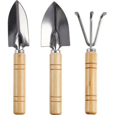 Set attrezzi da giardino JEANETTE in legno, logo - Immagine 3
