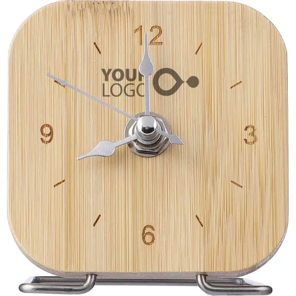 Orologio da tavolo JENNY in bambù personalizzato - Immagine 2