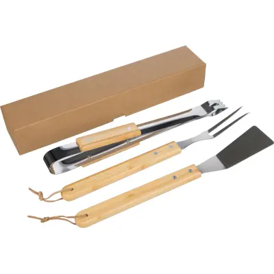 Set da barbecue KAITLYN in acciaio inox personalizzato - Immagine 3