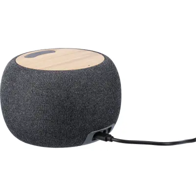 Speaker wireless LYLE in bambù riciclato personalizzato - Immagine 3