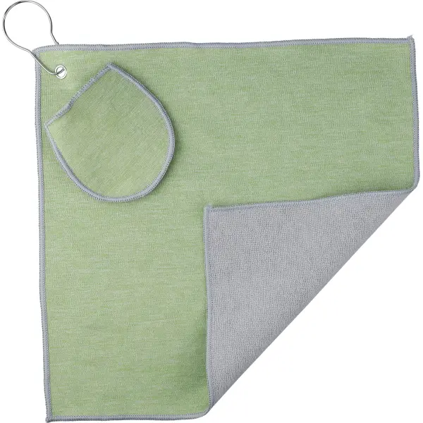 Asciugamano da golf IDRIS rPET 31x31 cm personalizzato - Immagine 3