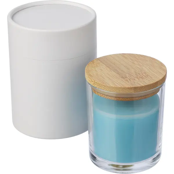 Candela Riven vetro coperchio bambù personalizzabile - Immagine 4