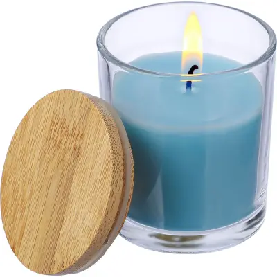 Candela Riven vetro coperchio bambù personalizzabile