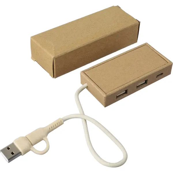 Stazione Hub con quattro porte USB in alluminio Paulo - Immagine 3