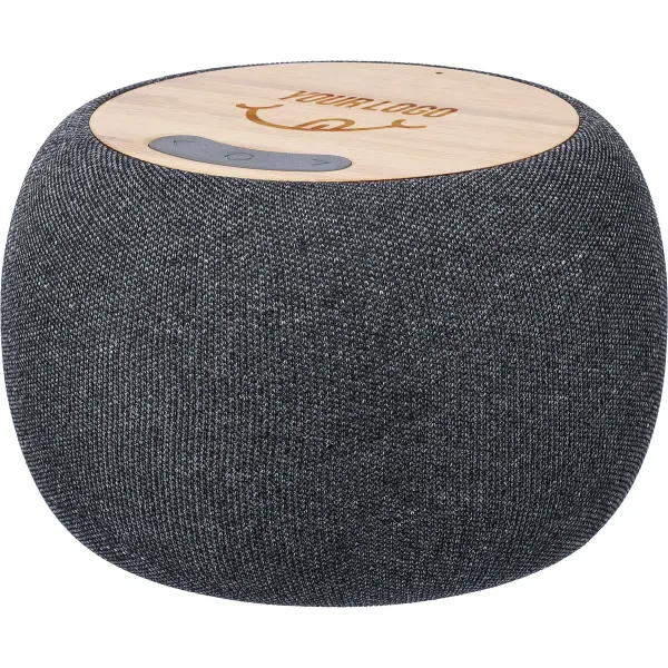 Speaker wireless LYLE in bambù riciclato personalizzato - Immagine 1