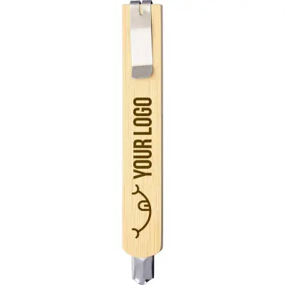 Taglierino cutter JEFFREY in bambù personalizzato - Immagine 2