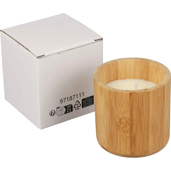 Candela in bambù ELI cera vegetale promozionale - Immagine 3