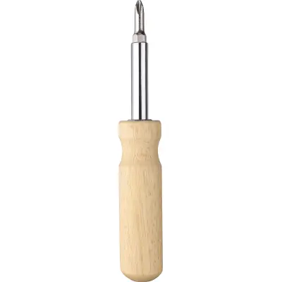 Set cacciaviti in legno LENI personalizzato con logo - Immagine 10
