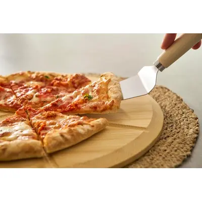 Tagliere per pizza VALE in bambù con stampa logo - Immagine 13