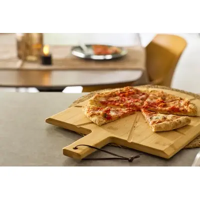 Tagliere per pizza VALE in bambù con stampa logo - Immagine 14