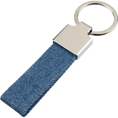 Portachiavi in denim ENZI personalizzato con logo - Immagine 1