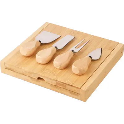 Tagliere formaggio ZEA in bambù 21,5x43,5x1,95 cm - Immagine 4