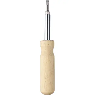 Set cacciaviti in legno LENI personalizzato con logo - Immagine 3