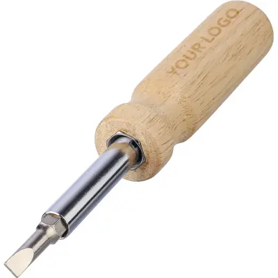 Set cacciaviti in legno LENI personalizzato con logo - Immagine 2