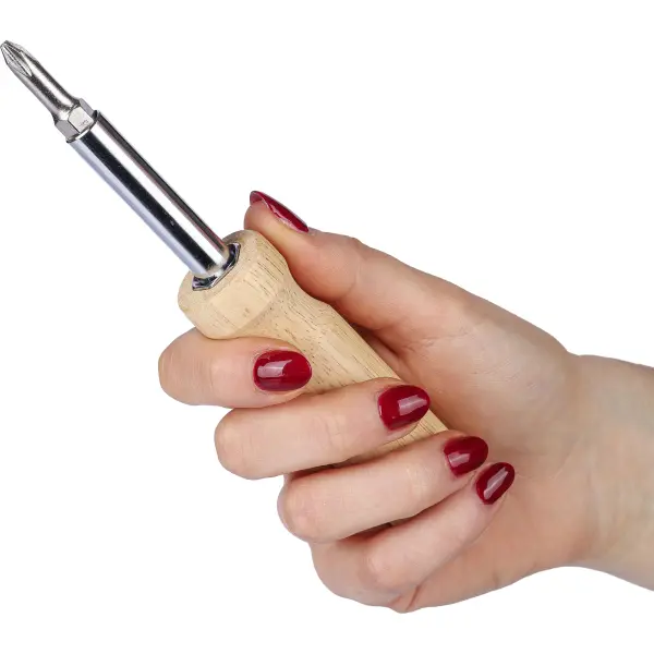 Set cacciaviti in legno LENI personalizzato con logo - Immagine 6