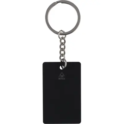 Portachiavi rettangolare JAX in acciaio inox riciclato - Immagine 4