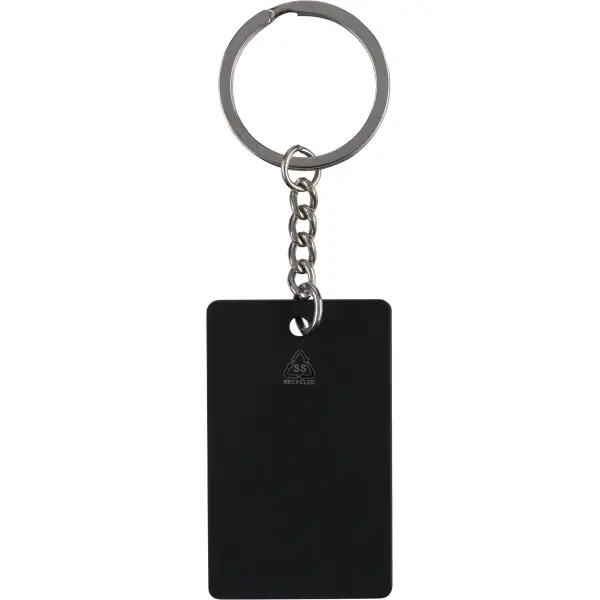 Portachiavi rettangolare JAX in acciaio inox riciclato - Immagine 4