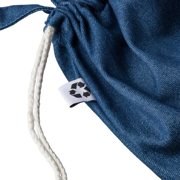 Zainetto a sacca DEX in denim riciclato personalizzabile - Immagine 9
