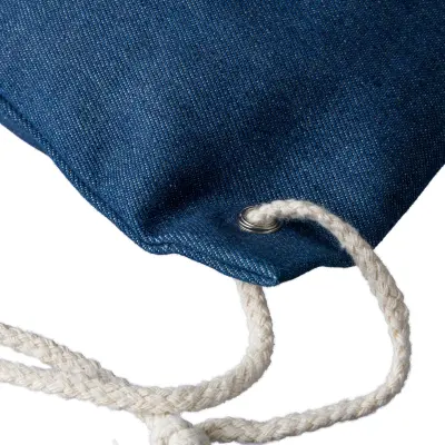 Zainetto a sacca DEX in denim riciclato personalizzabile - Immagine 10