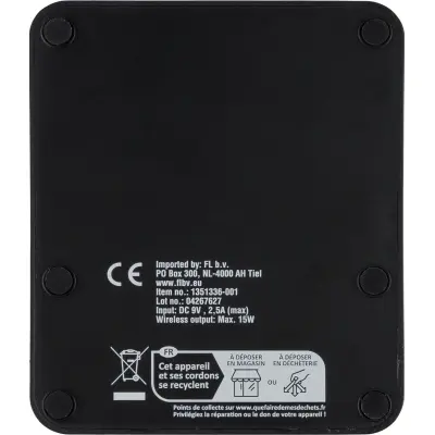 Caricabatterie wireless ELIAS 3-in-1 in ABS riciclato - Immagine 3