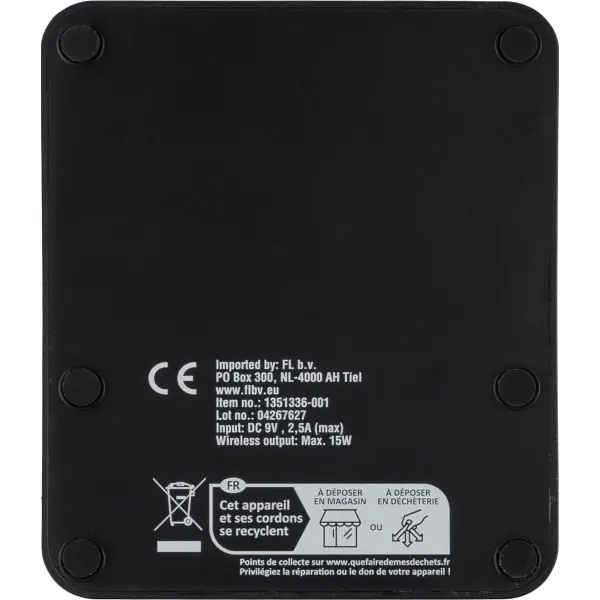 Caricabatterie wireless ELIAS 3-in-1 in ABS riciclato - Immagine 3