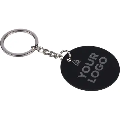 Portachiavi tondo RISA in acciaio inox riciclato personalizzabile
