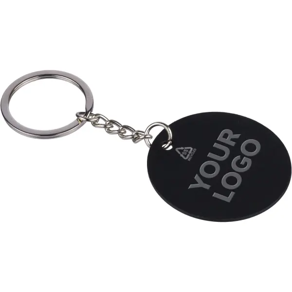 Portachiavi tondo RISA in acciaio inox riciclato personalizzabile - Immagine 1