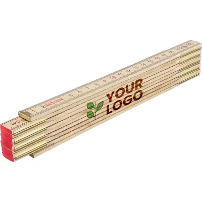 Metro pieghevole EZIO in legno di betulla personalizzato - Immagine 1