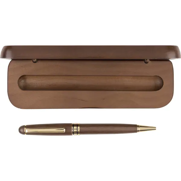 Penna a sfera twist NOA in legno di noce personalizzata - Immagine 2