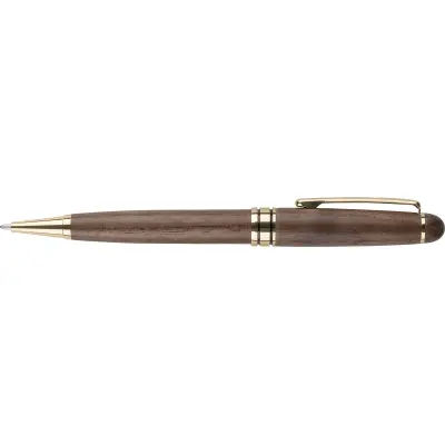Penna a sfera twist NOA in legno di noce personalizzata