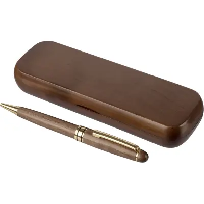 Penna a sfera twist NOA in legno di noce personalizzata - Immagine 6