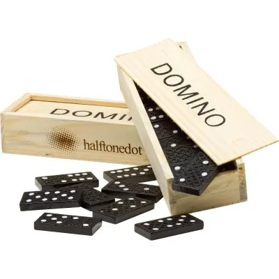 Gioco del domino ENID in legno riciclato promozionale - Immagine 3