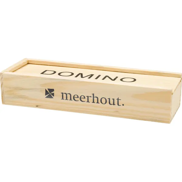 Gioco del domino ENID in legno riciclato promozionale - Immagine 1
