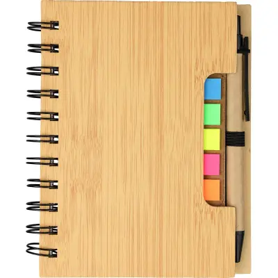 Taccuino bamboo NIALl con stampa del tuo logo